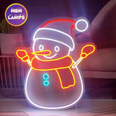 snowmen neon sign